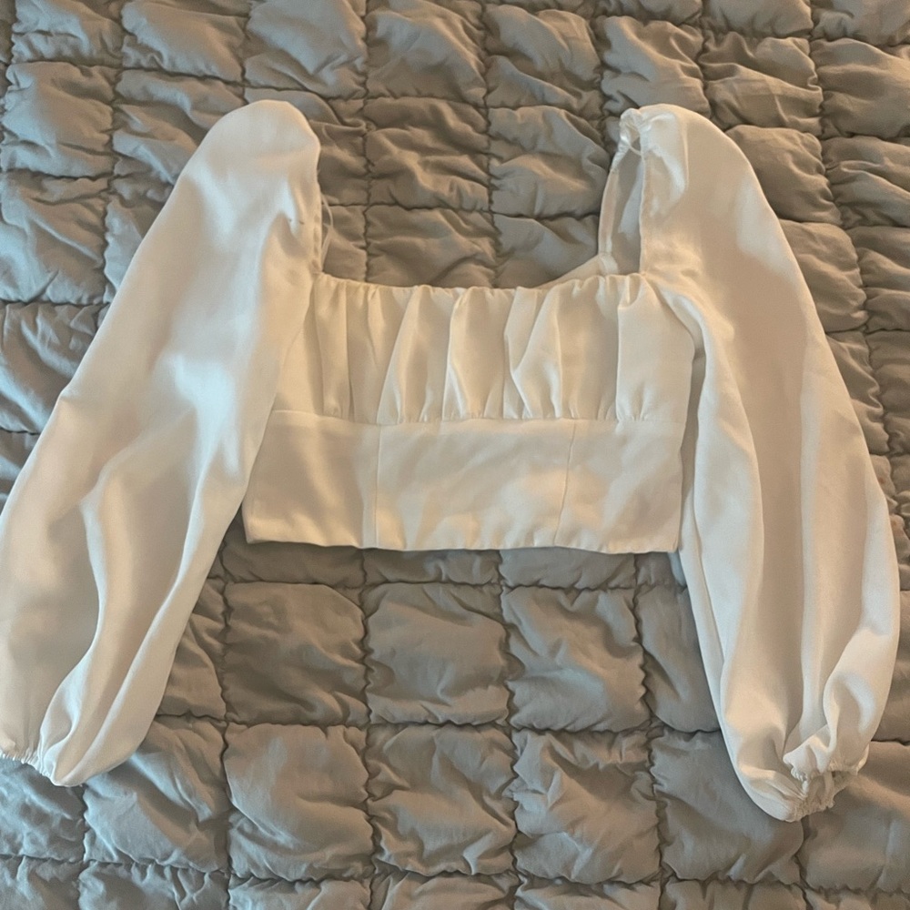 Princess Polly White Puff Sleeve Blouse